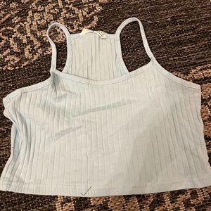 light blue tank top